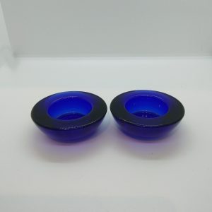 Ljushållare blått glas