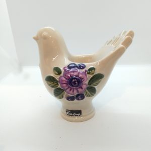 Keramikfågel Rosa Ljung