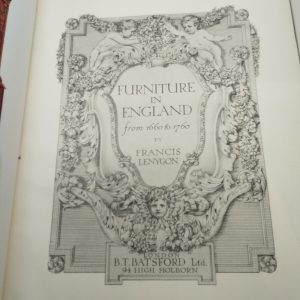Lenyson, Francis Furniture in England from 1660 to 1760