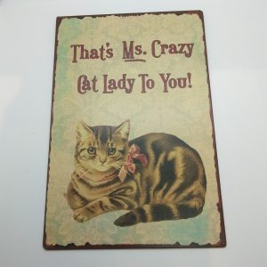 Plåtskylt Cat Lady