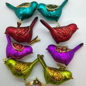 Glasfåglar med klämma