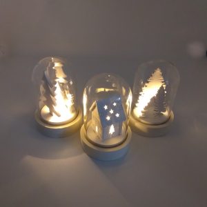 Glasbubblor med julmotiv