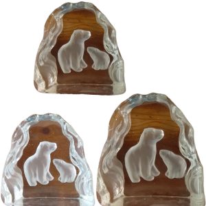 Glasblock, Björn med unge