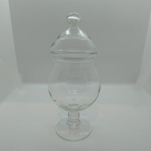 Glaspokal med lock