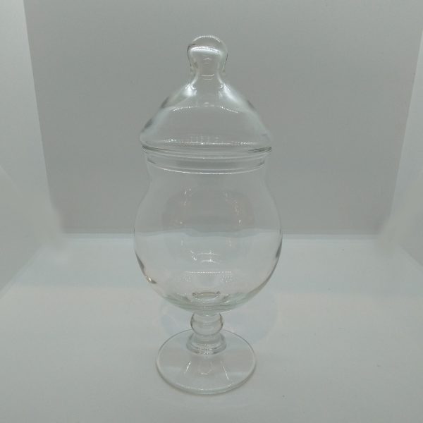 Glaspokal med lock