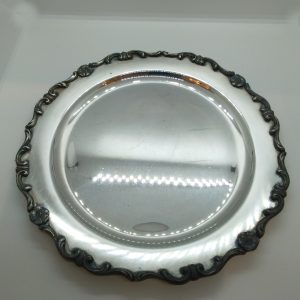 Nysilverfat m bård