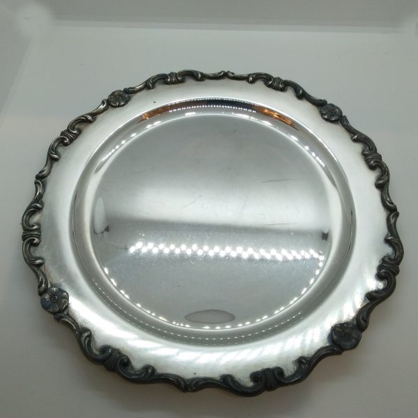 Nysilverfat m bård