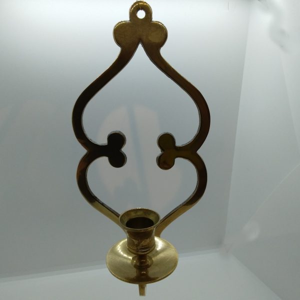 Mässingsljusstake vägghängd - Bild 3